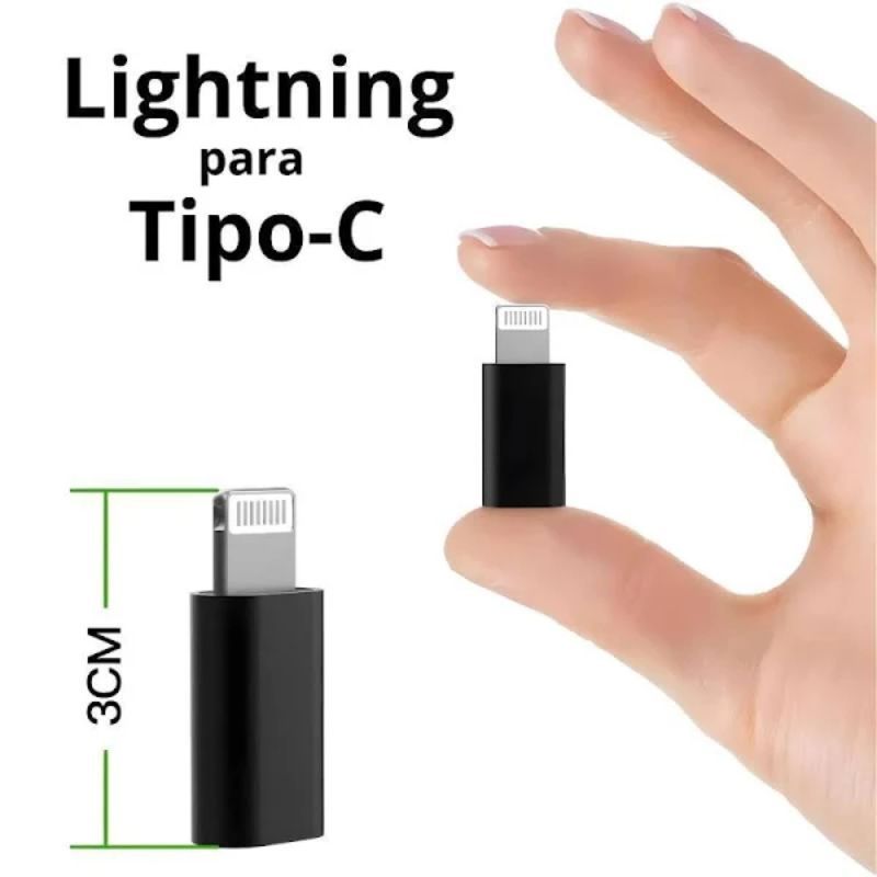 Adaptador USB-C para Lightning Compatível com iPhone, Transferência Rápida e Carregamento Eficiente — imagem 2 de 2