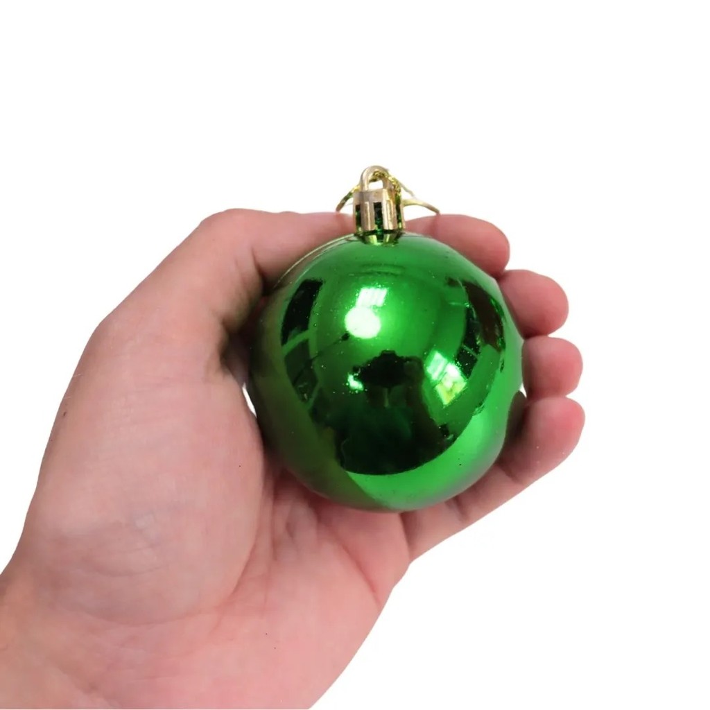 Kit 3 Bolas Fosca Verde Esmeralda 8cm