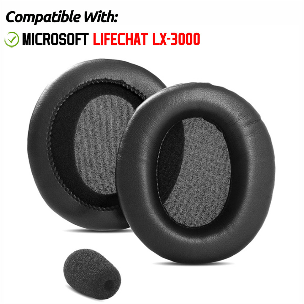 1 Conjunto Para Microsoft LifeChat LX-3000 Mic Foam Kit Fone De Ouvido Almofada Esponja Capa De Substituição