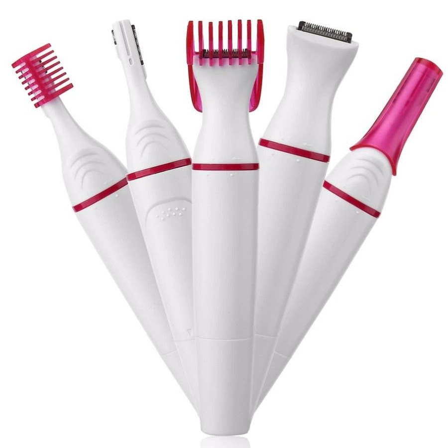 Mini Depilador Elétrico Portátil 4 em 1 Feminino Aparador e Removedor de Pelos Recarregável