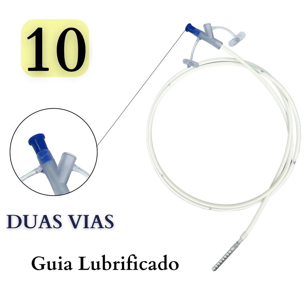 Sonda Enteral 2 Vias c/ Guia Nº10 Solumed – Alimentação Enteral Segura, Estéril e Flexível