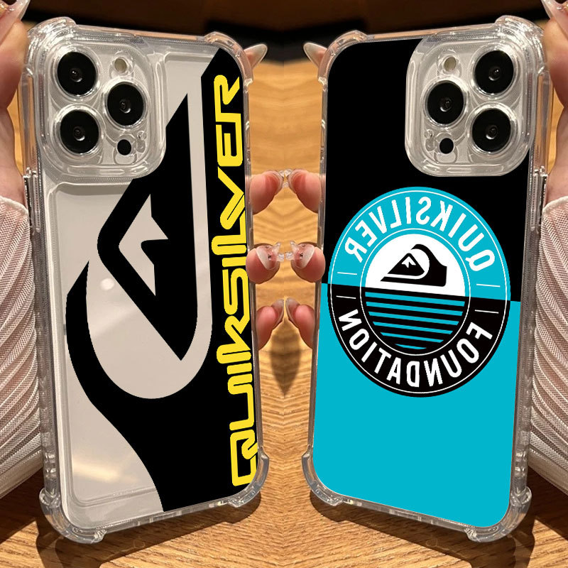Luxo Surf E Skate Quiksilver Capa De Silicone Transparente Para iPhone 17Air 17 16e 16 15 14 13 12 11 Pro Max Air Plus M em Oferta na Shopee