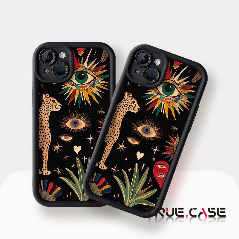 Capinha Capa de silicone Leopard Print Para iPhone 13 12 11 15 14 16pro max plus Anti-impacto celular em Oferta na Shopee