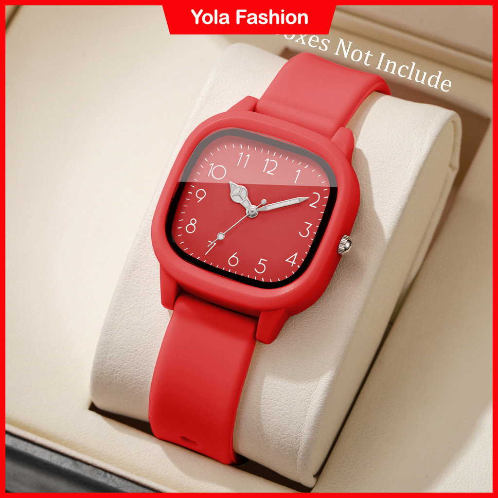 Moda Feminina Numeral Árabe Dial Relógios De Quartzo Senhoras Pulseira De Silicone Relógio Meninas (Sem Caixa) em Oferta na Shopee