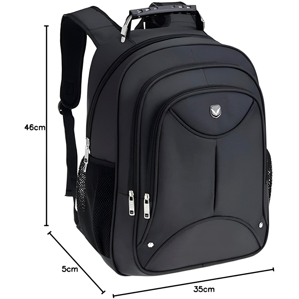 Mochila Executiva Preta Multifuncional Reforçada para Notebook até 18" – Grande Capacidade 35L, Resistente e Confortável