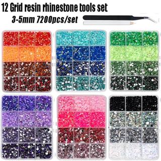 DUCRYSTAL 3/4/5mm Conjunto De Ferramentas De Strass De Resina Com Parte Traseira Lisa Glitter Cola Cristal Para Unhas Ro em Oferta na Shopee
