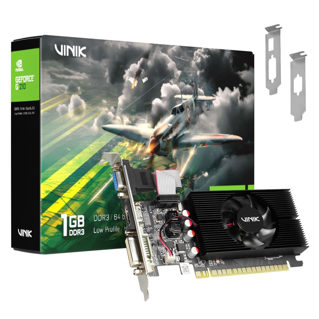 Placa de Vídeo Nvidia GeForce G210 1GB DDR3 64 Bits Vinik Low Profile – Desempenho Estável e Baixo Consumo