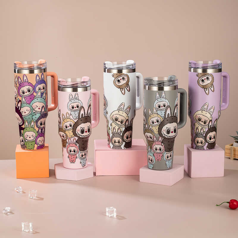 Copo Térmico 1200ml com Alça, Tampa e Canudos | Mantém 24h Gelado e 12h Quente em Oferta na Shopee