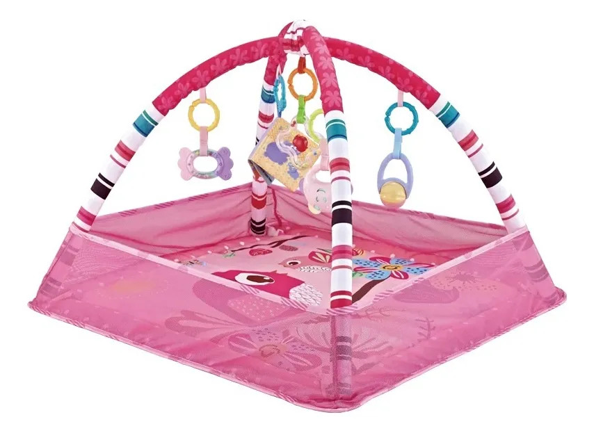 Tapete Interativo Infantil com Acessorios suspensos SNH49 Snel Home Cor: Rosa