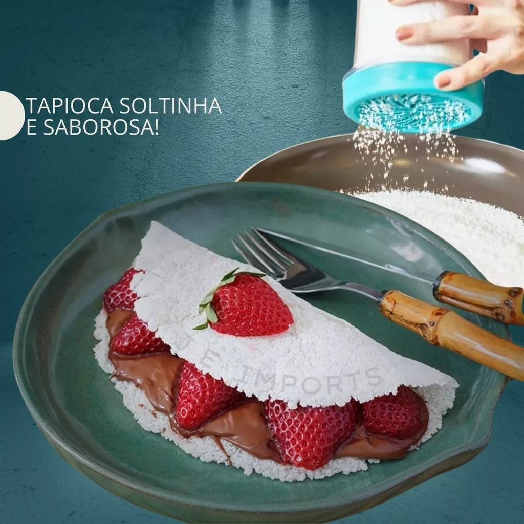 Tapioqueira Portátil Tapy Armazena e Peneira Tapioca Beiju Itens Cozinha