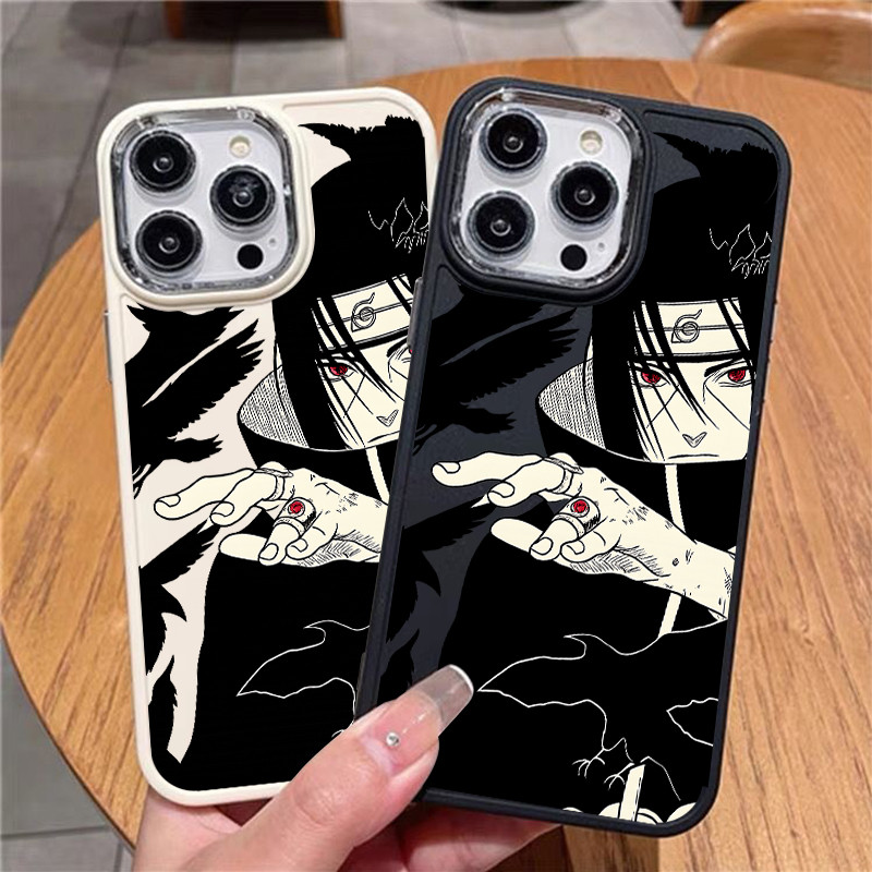 Uchiha Itachi TPU anti-impacto Capinha Capa Para IPHONE 13 11 15 14 12 16 17 PRO MAX AIR X XR XS MAX plating metálico