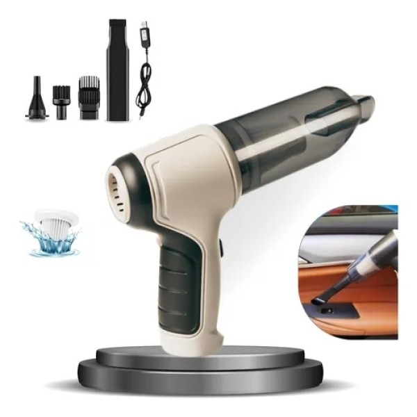 Soprador Aspirador De Pó Portatil Usb Recarregável Cor Branco