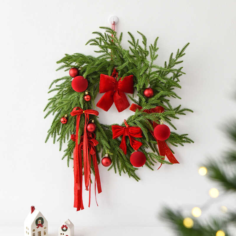 Novo produto decoração de natal PE guirlanda arco Rattan decoração casa ramo decoração cena decoração