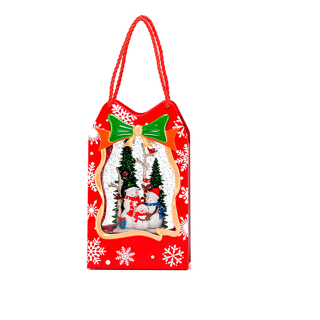 Enfeite Mesa Bolsa Globo de Neve Sons Decoração Natal