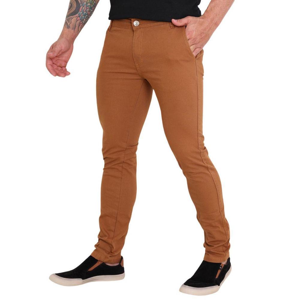 Calças Sarja Masculina Jeans Colorido Slim Oferta especial fábrica vendas diretas bolsa de faca