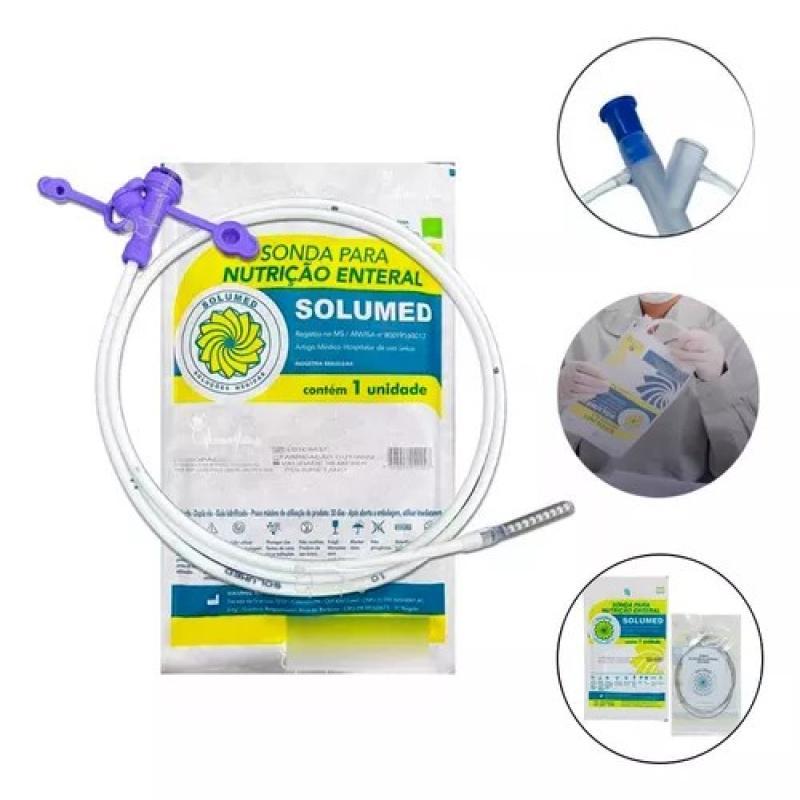 SONDA ALIMENTAÇÃO ENTERAL 2 VIAS COM GUIA Nº 08 - SOLUMED