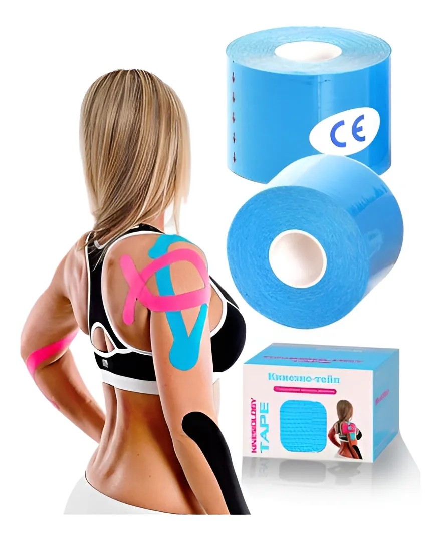 Fita Kinesio Adesiva Elástica para Dores Musculares e Suporte Articular – Alta Performance