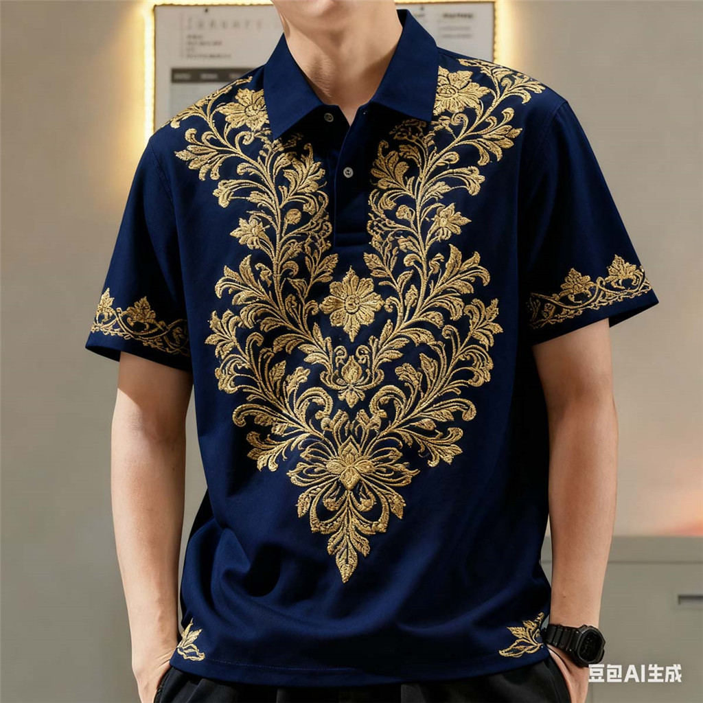 Camisas Polo Masculinas De Manga Curta Com Padrões Étnicos E Ornamentados – Geométricos Tribais , Listrados Coloridos ,