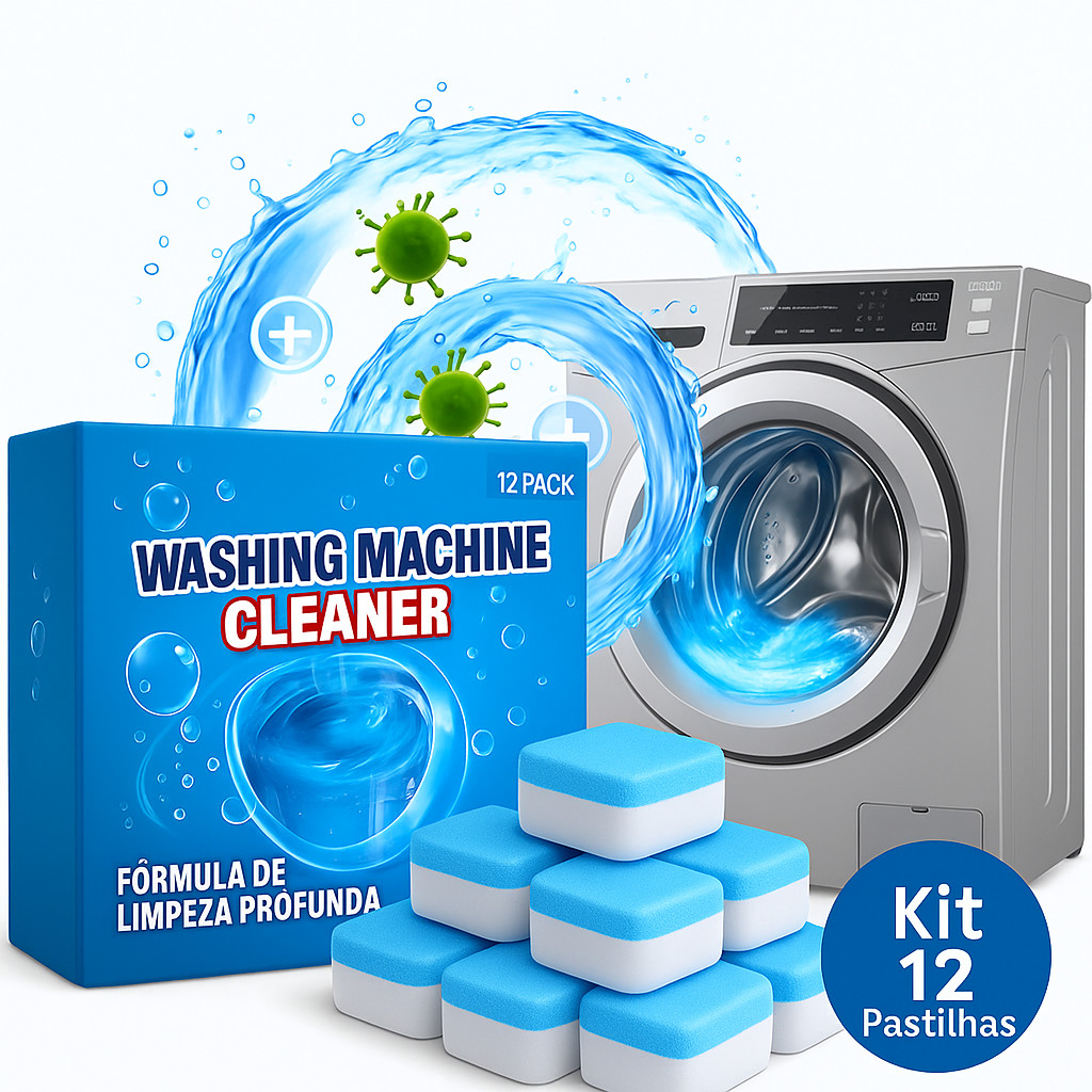 Pastilhas de Limpeza para Máquina de Lavar Roupas e Louças –