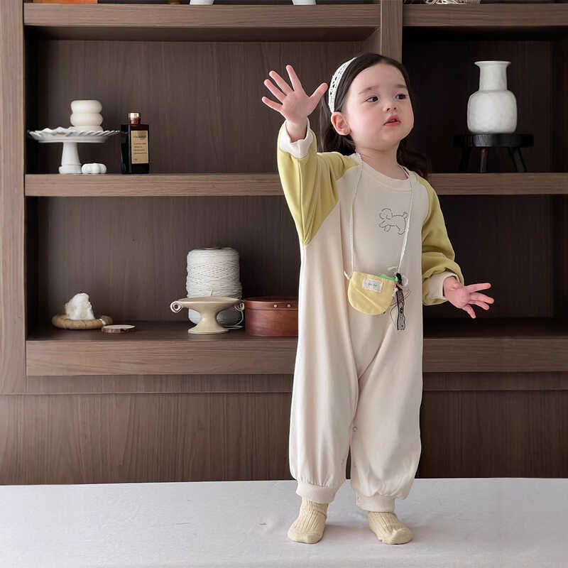 Roupas de bebê outono manga comprida macacão bebê roupas de outono roupas de bebê 2025 versão coreana roupas infantis me