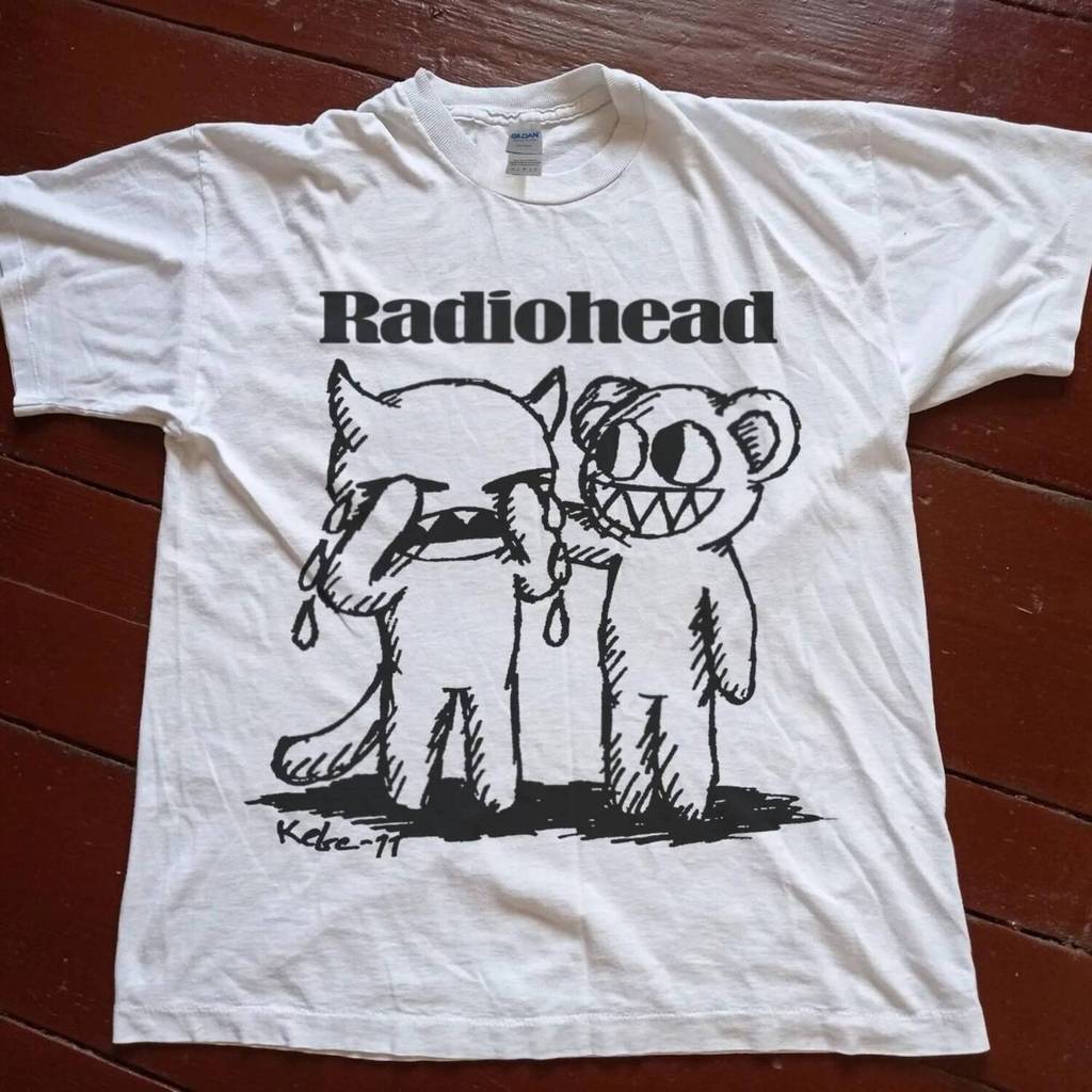 Summer Men Hot Selling Vintage Radiohead TShirt The Bend Album Band Copy Pattern Men's Print Rock Hip Hop Artist Street