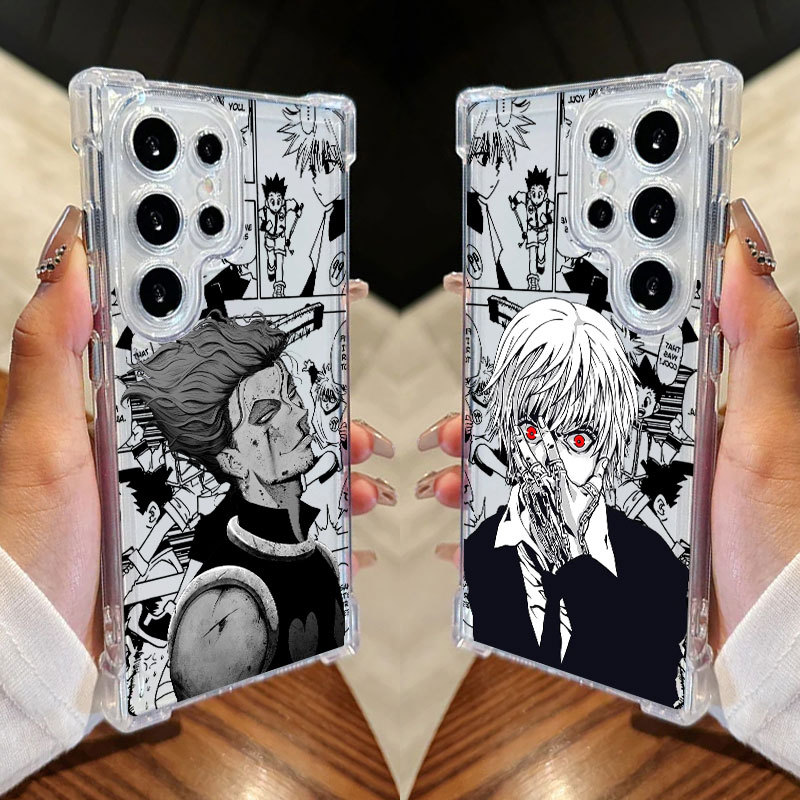 Gon Killua Hisoka HUNTER Capa Quente Para Samsung S25 Ultra S24 FE S23 Plus S20 S25 S22 S21 S25EDGE A56 A36 Transparente