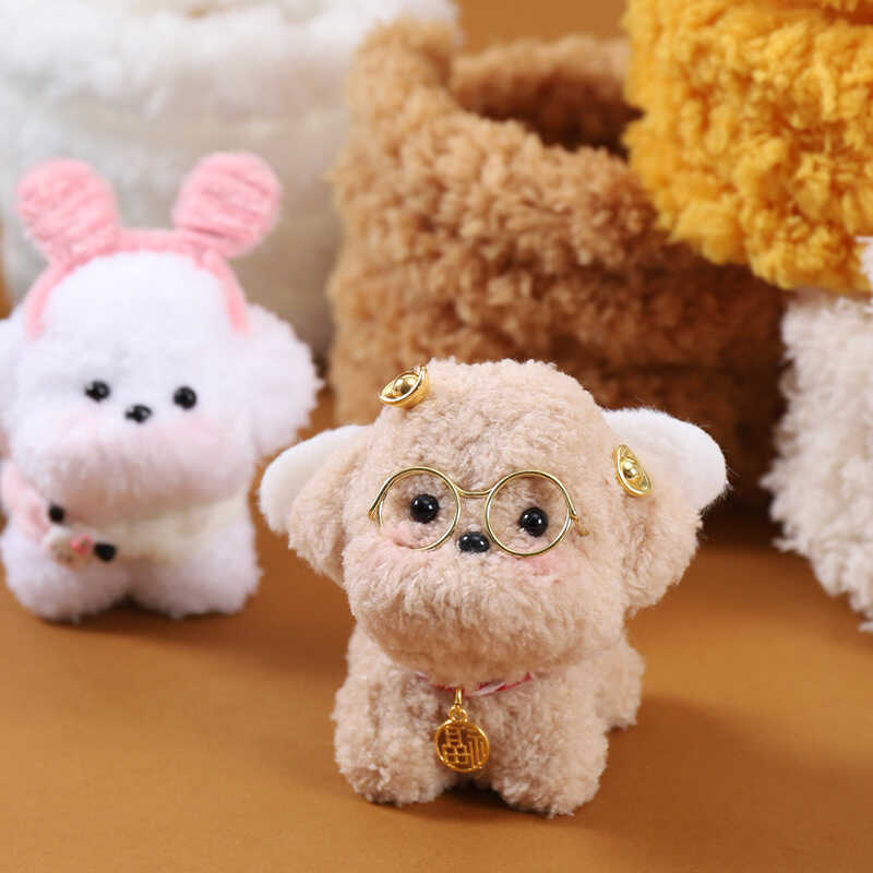 Torção vara artesanal diy pacote de Material Coral velo longo lã filhote de cachorro gatinho Super grosso criptografado 