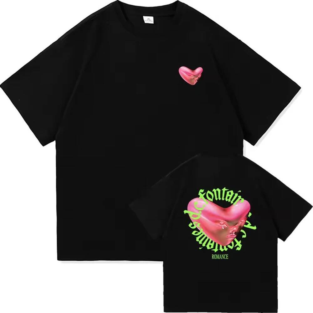 Fontaines D.C.Romance Men Clothing Tee Shirt Homme New in Top & Tees short sleeve Round Neck Printing Pullover T-Shirt 5