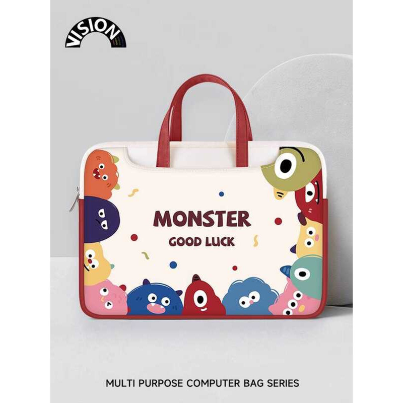 V-SION Cute Little Monster Bolsa para Laptop portátil Adequado Apple macbook52cm Shin-Chan air13.3 Huawei matebook