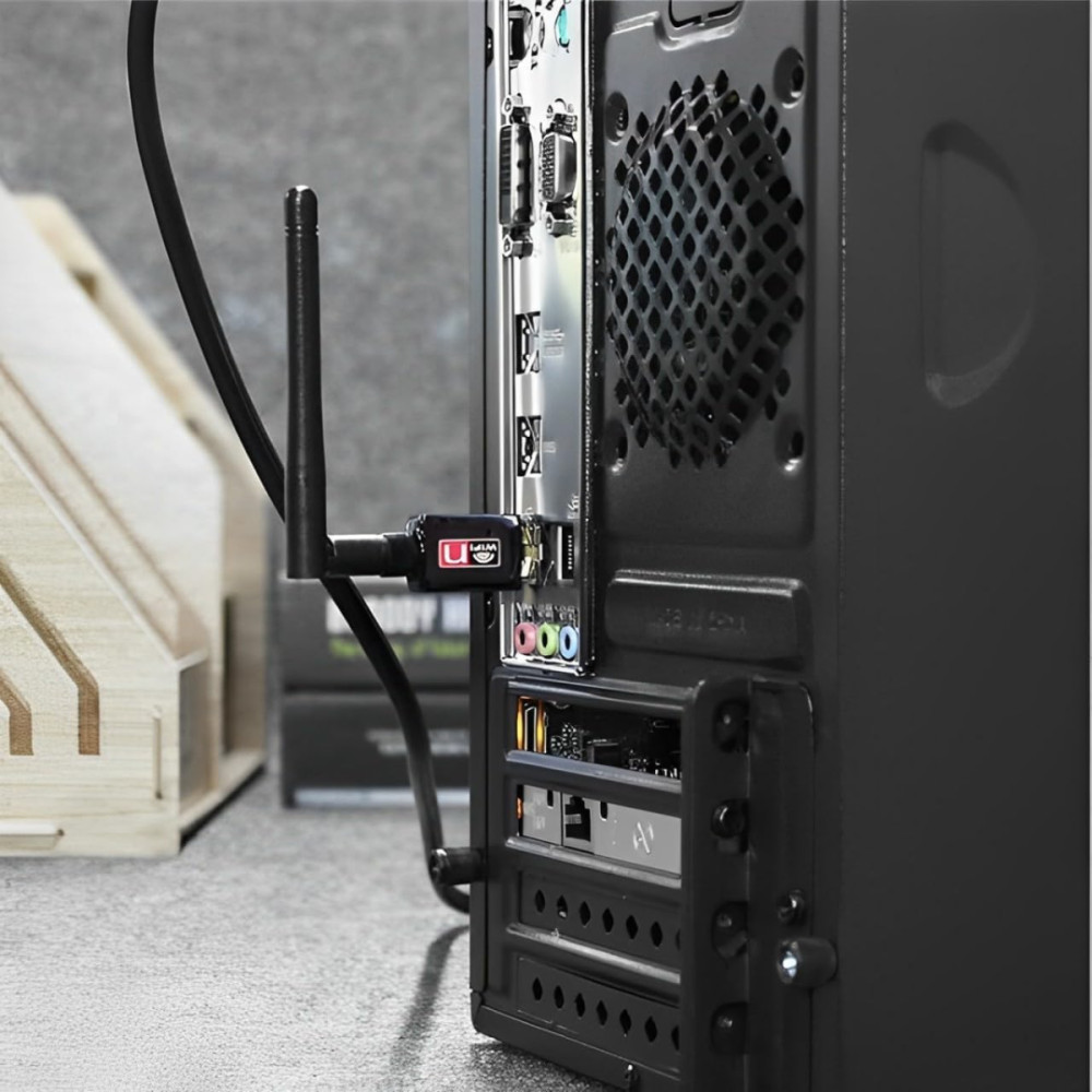 Antena Wifi Adaptador Usb Receptor Wireless para Rede Sem Fio Pc Notebook AL-C818 / IX-009