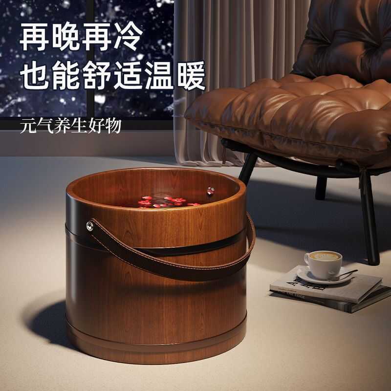 Banho de pés portátil à moda antiga madeira maciça banho de pés dobrável estilo corpo inteiro bezerro barril de madeira 