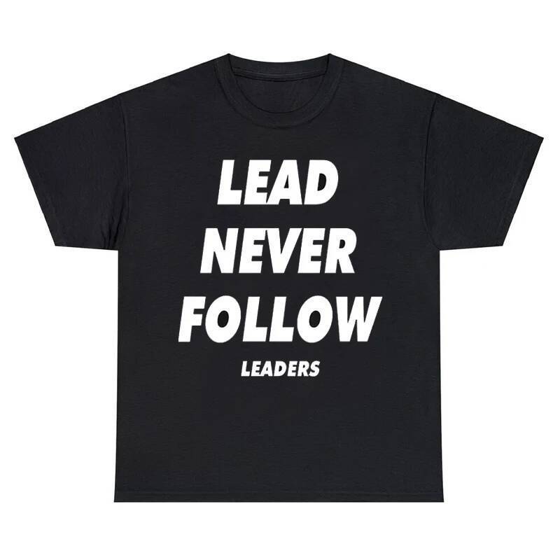 Chief Keef Lead Never Follow Leaders T Shirt Men Vintage T-shirts Daily Casual Cotton Oversized Short Sleeve T Shirts St
