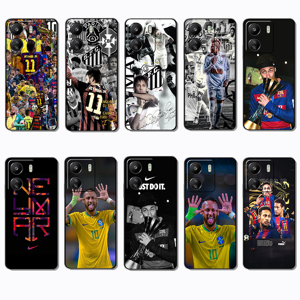 Capa De Telefone Preta Macia Para Xiaomi Redmi 13C POCO C65 M6 5G RB13 neymar jr