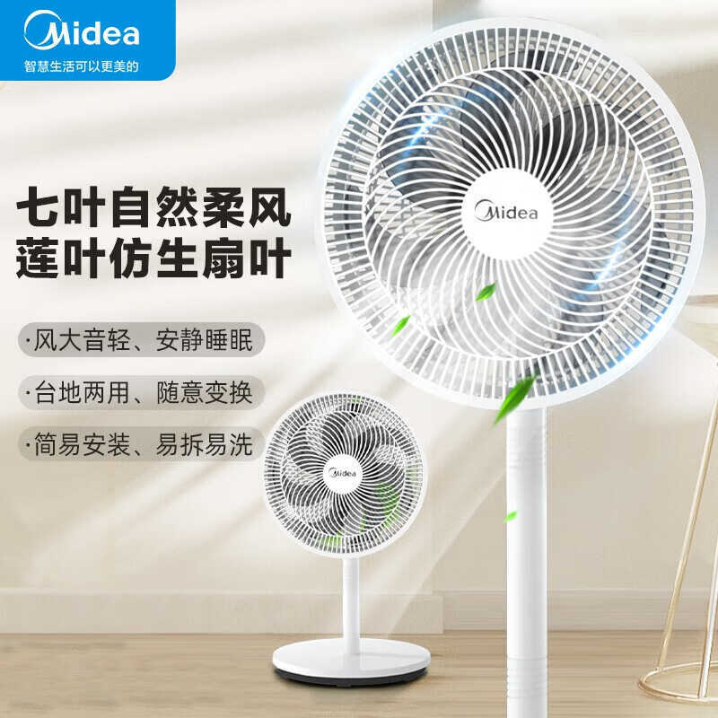 Lindo ventilador elétrico SAF30AC, ventilador de chão doméstico, suporte de mesa, ventilador mecânico de 7 folhas de uso
