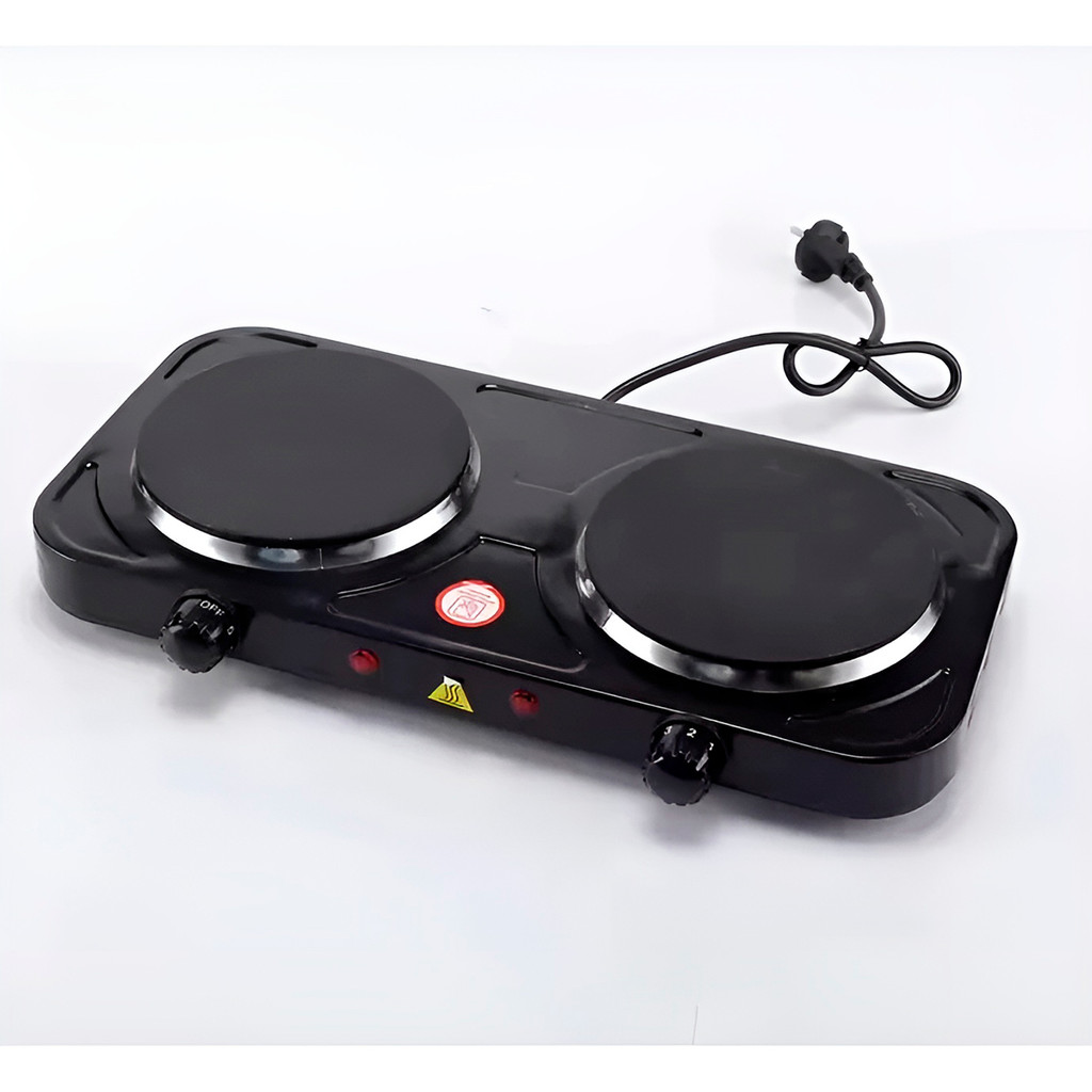 Fogão Elétrico Indução 2 Bocas Portátil Cooktop Preto