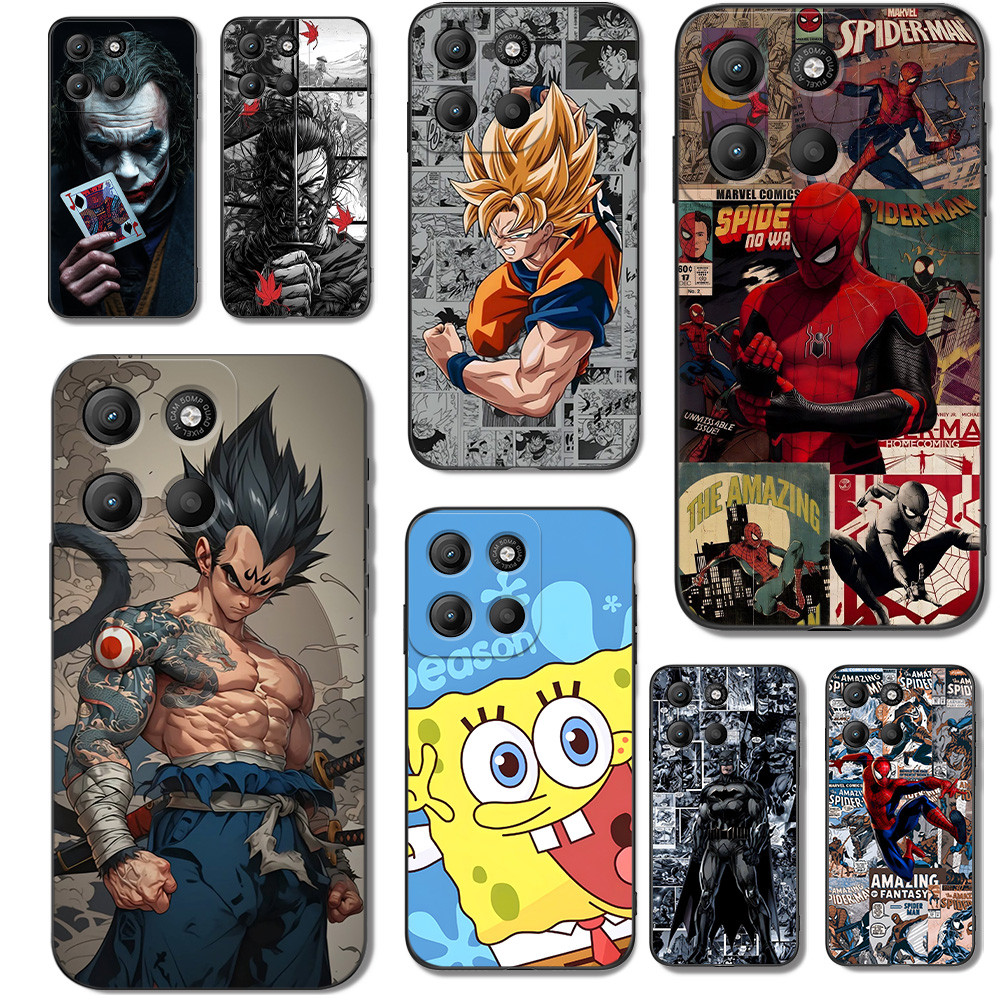 Capa Para Motorola MOTO G56 G86 G96 5G De Telefone De Silicone Macio Homem-Aranha Batman Coringa Goku