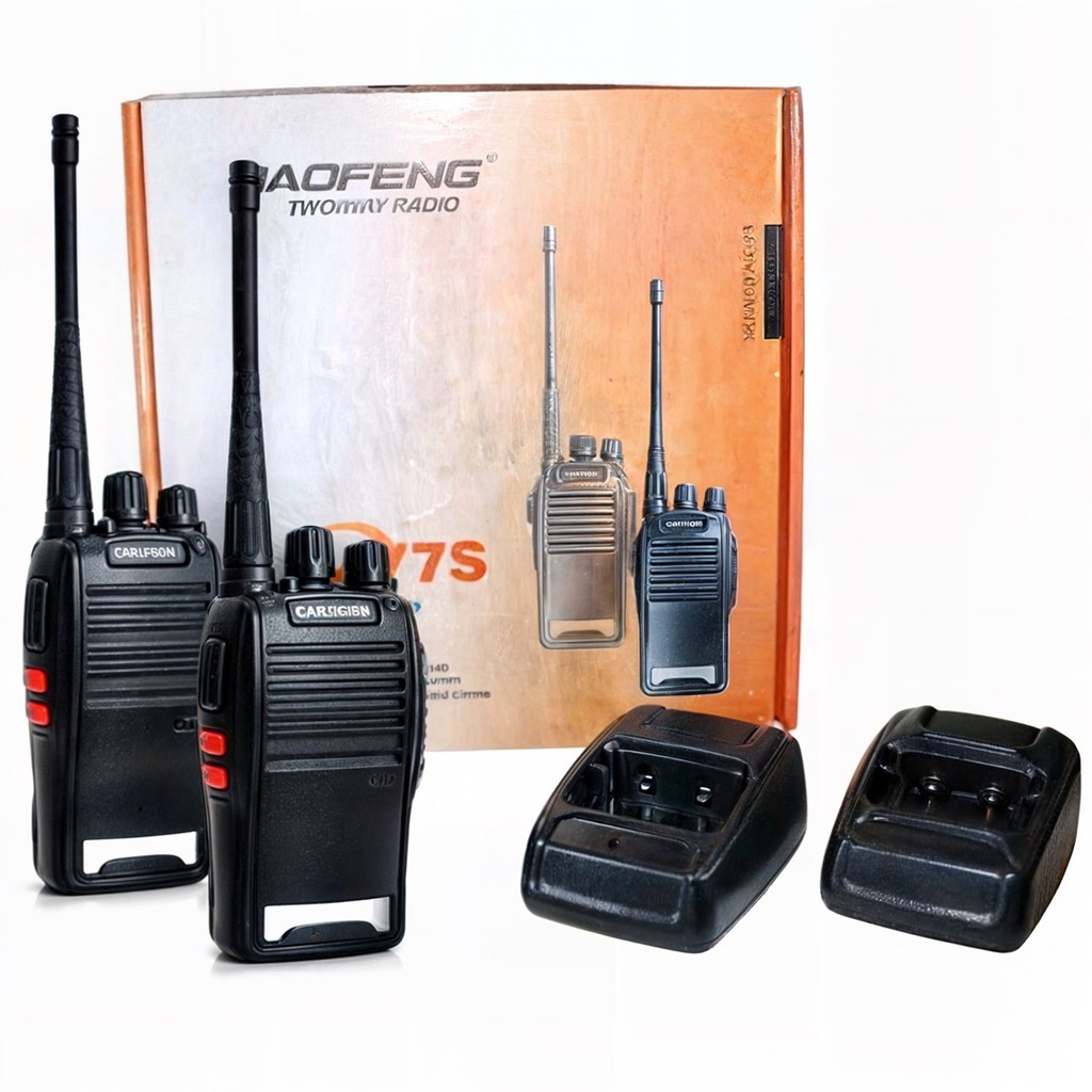 Kit 2 Rádio Comunicador Walk Talk Baofeng 777s com 16 Canais Alcance de 5 - 12 Km 4 Duas Pçs