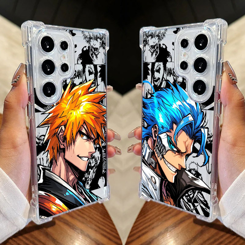 Bleach Thousand Years Blood War Case Para Samsung S25 Ultra S24 FE S23 Plus S20 S25 S22 S21 S25EDGE A56 A36 Capa Transpa