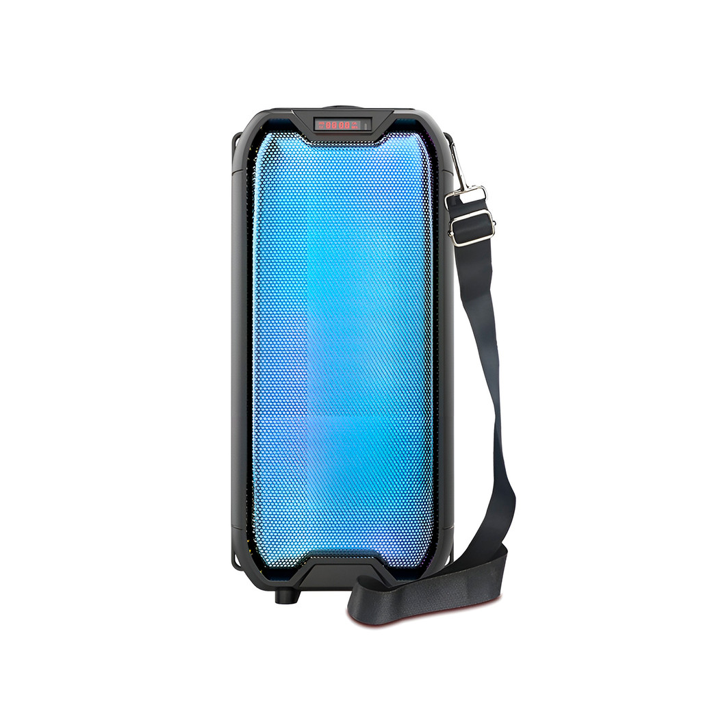 JS Caixa Amplificadora Som Microfone LED Som