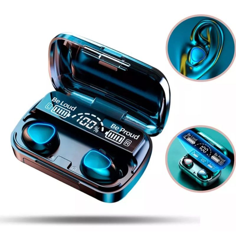 Fone sem fio Bluetooth de ouvido com Display Digital.