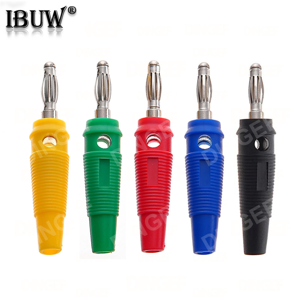 Conector De Plugues Banana , 5 Peças 4MM , Vídeo Sem Solda , Alto-Falante Musical , Cabo Empilhável , Pino De Fio , Cone