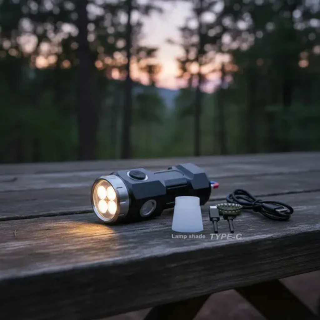 Mini Lanterna Tática Original Portátil Recarregável com Imã Oferta