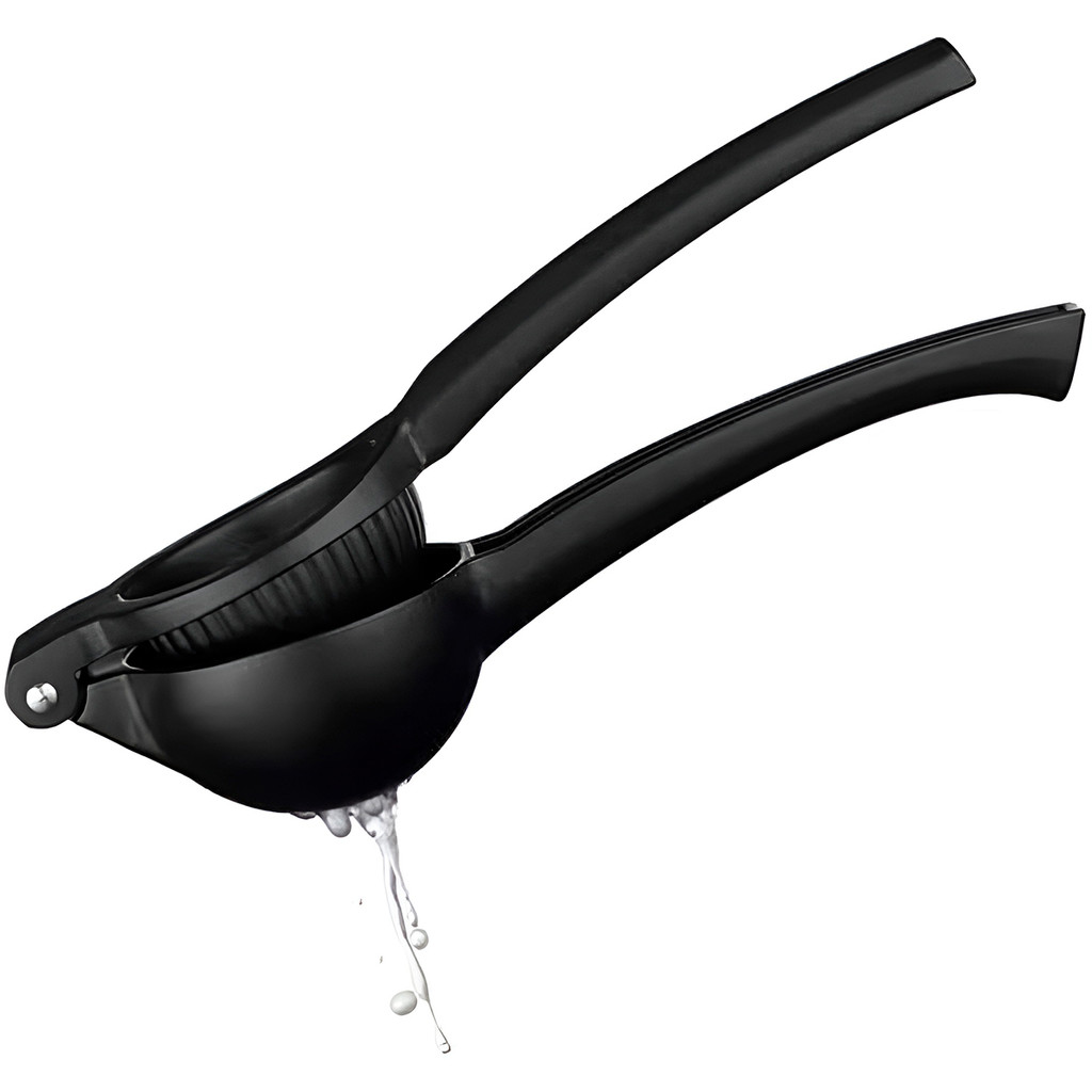 Espremedor De Limao E Laranja Aco Inox Manual Preto Fosco