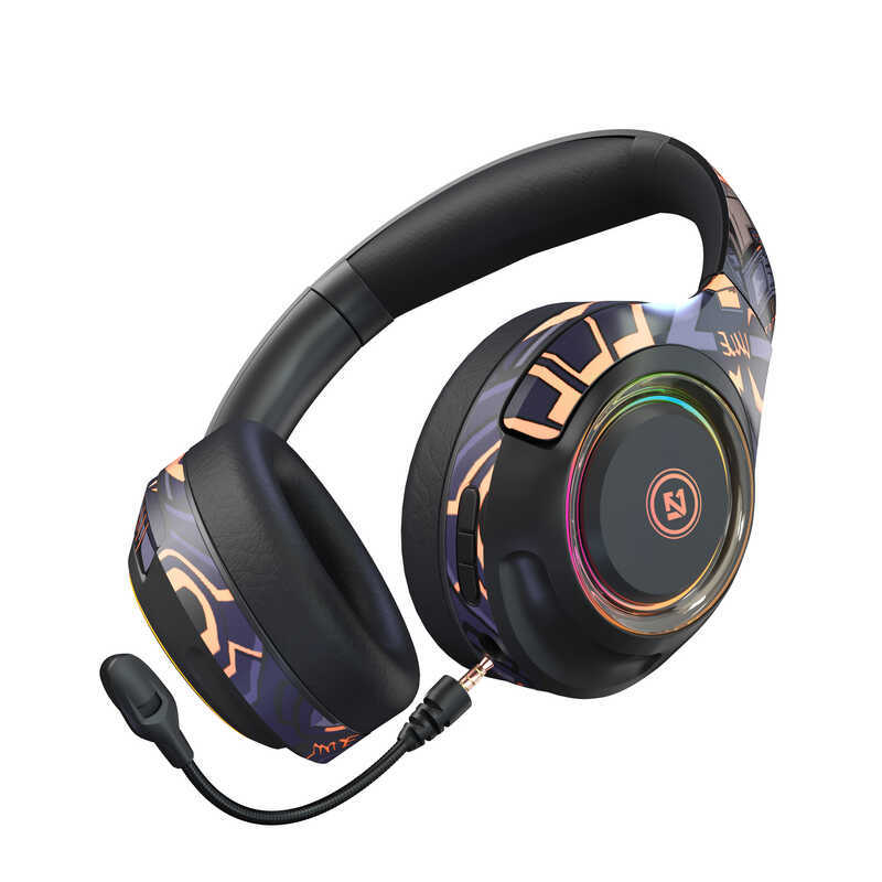 A2 fone de ouvido luminoso legal Bluetooth fone de ouvido sem fio com microfone jogo de jogos lanterna computador fone d
