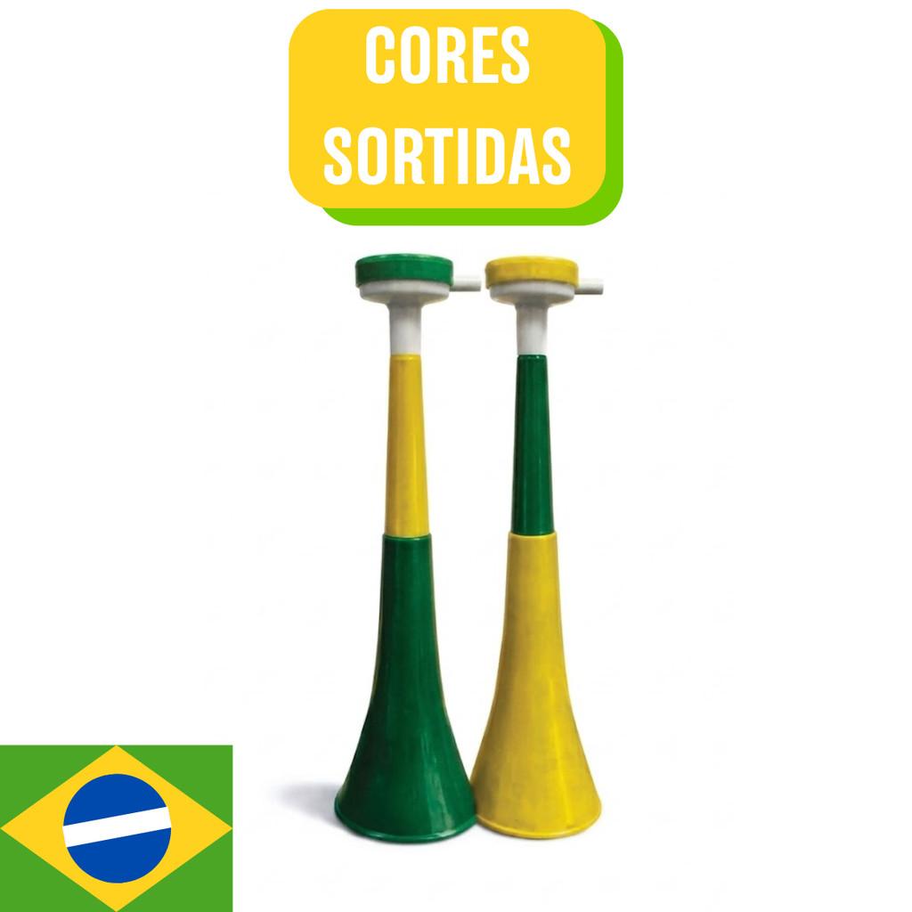 Corneta Brasil Retrátil Torcedor Copa Do Mundo Som Alto Pote