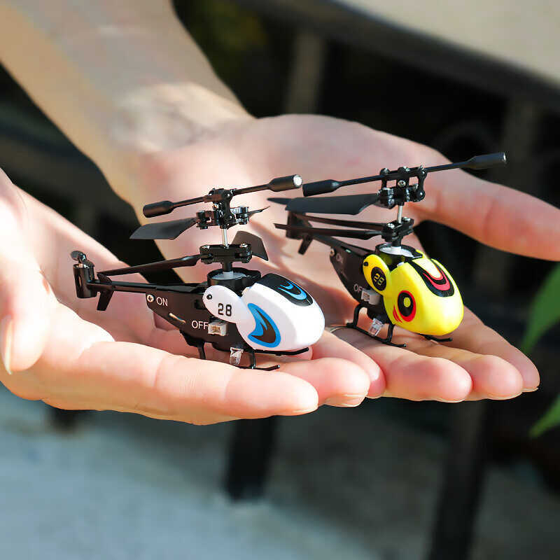 Mini helicóptero 3.5 canais resistente a choques avião de controle remoto bolso ponta do dedo modelo de aeronave brinque