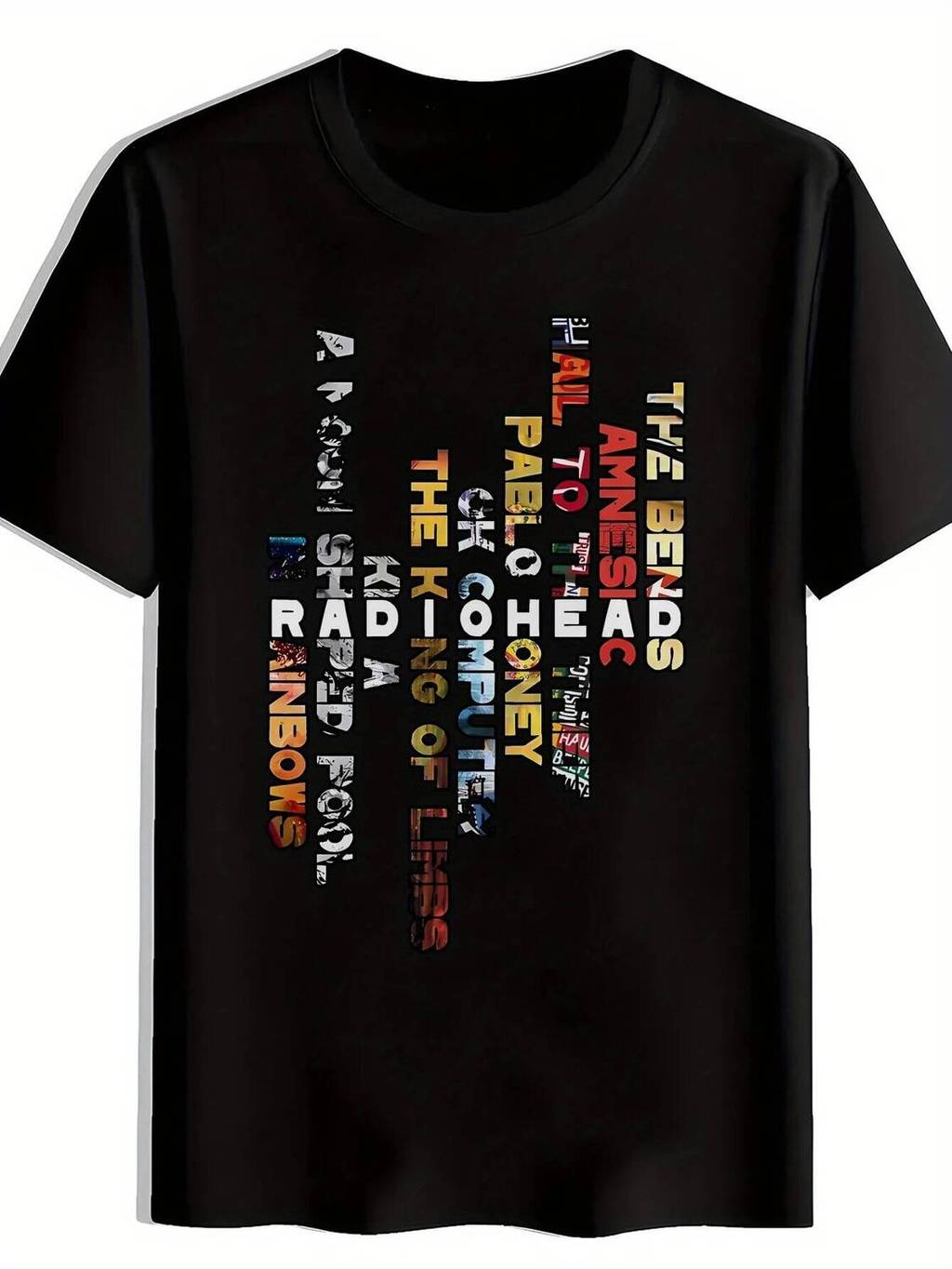Radiohead, uma banda de rock britânica conhecida por sua música rock, camisetas com estampa de vibrações de verão