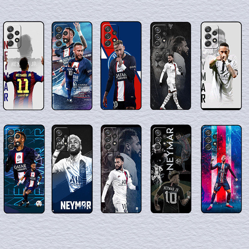 Para Samsung S6 S7 Edge S8 S9 S10 Plus Neymar Capa De Telefone TPU Preta Macia