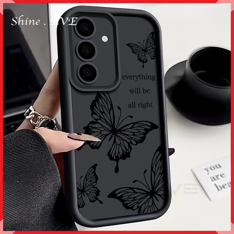 Capa borboleta anti choque TPU macia Samsung A55 A54 A53 A52 A35 A34 A16 A15 A14 A06 A05 A05S