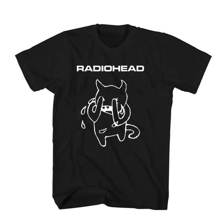 Camiseta Radiohead Feminina Retrô Clássica, Camiseta da Turnê Norte-Americana, Rock Boys, Camisetas Masculinas, Hip Hop